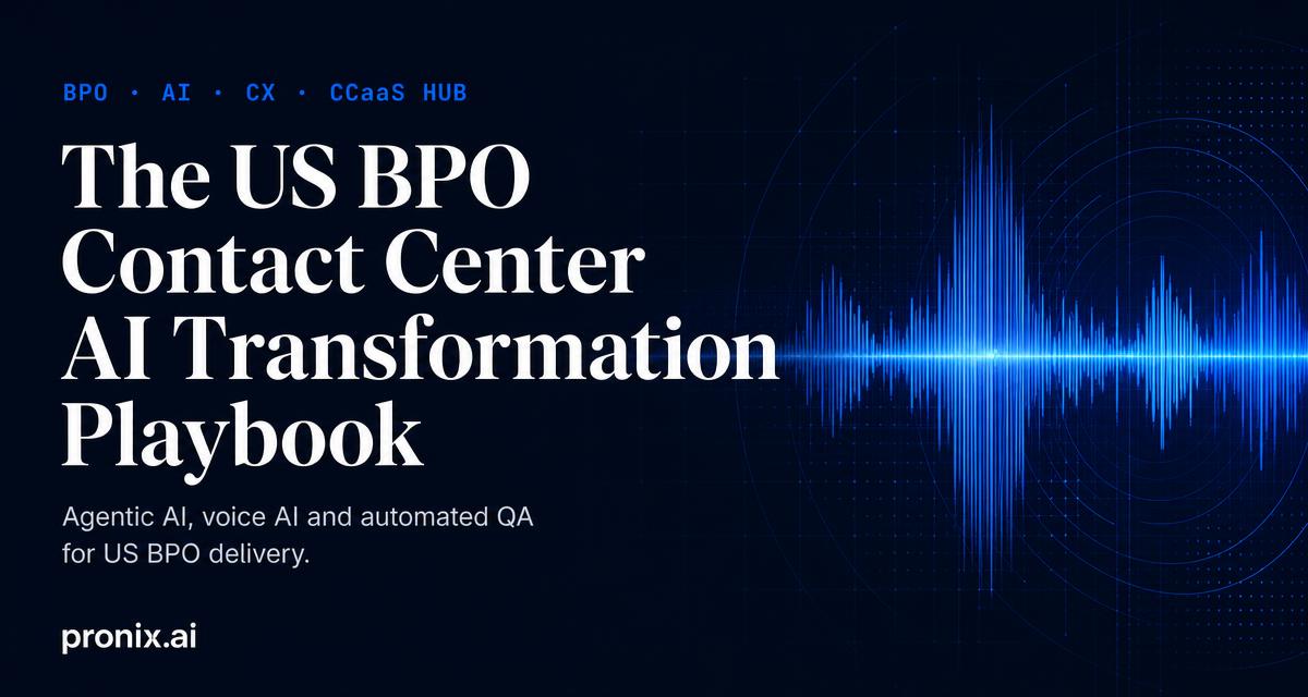 The BPO Contact Center AI Transformation Playbook — pronix.ai share card