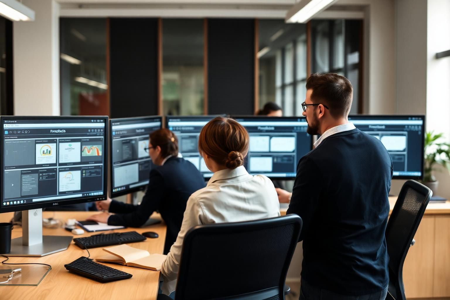 Operations team running automated back-office workflows across systems of record