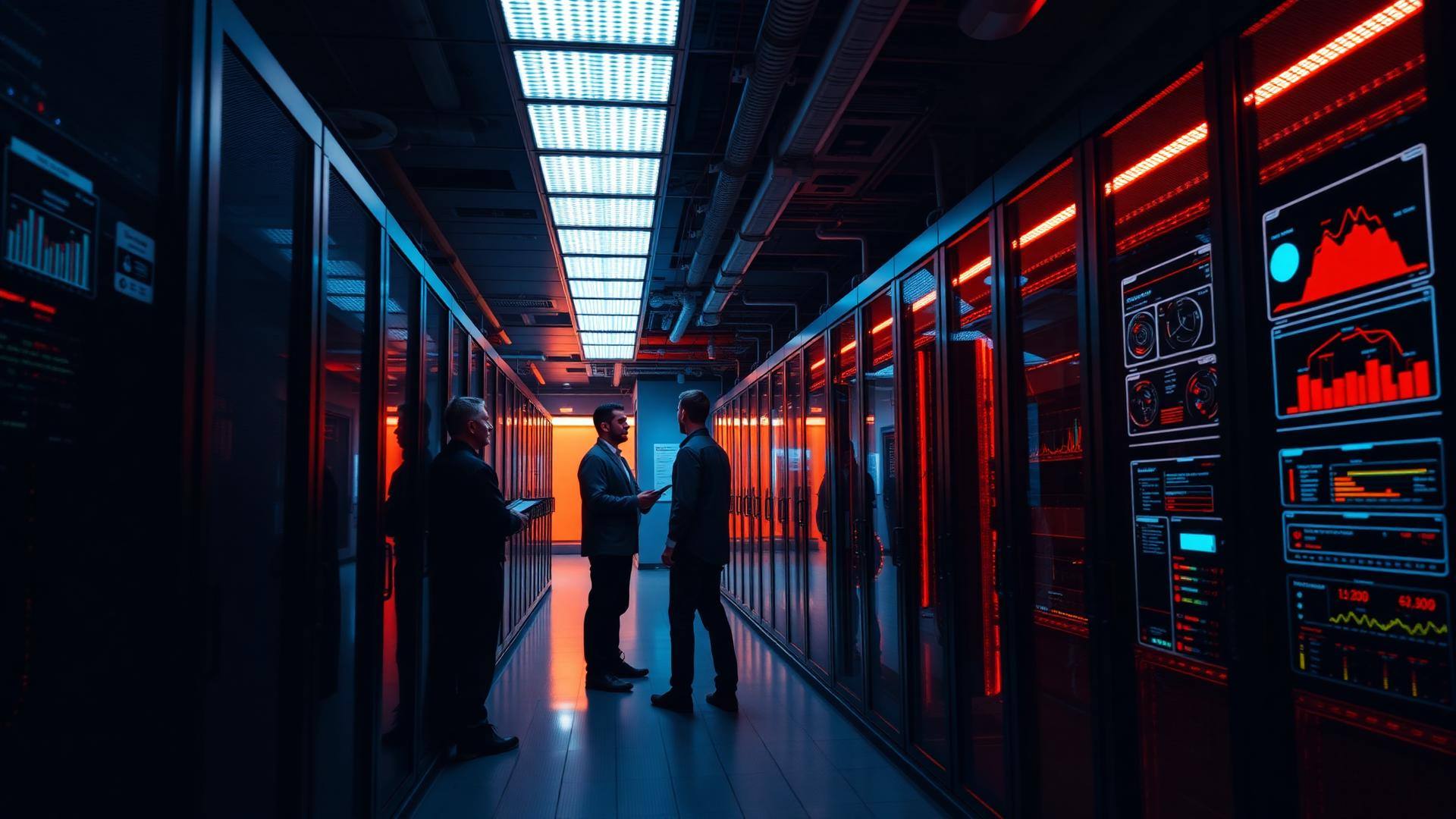 Abstract cloud infrastructure environment representing an AWS AI workload moving toward production