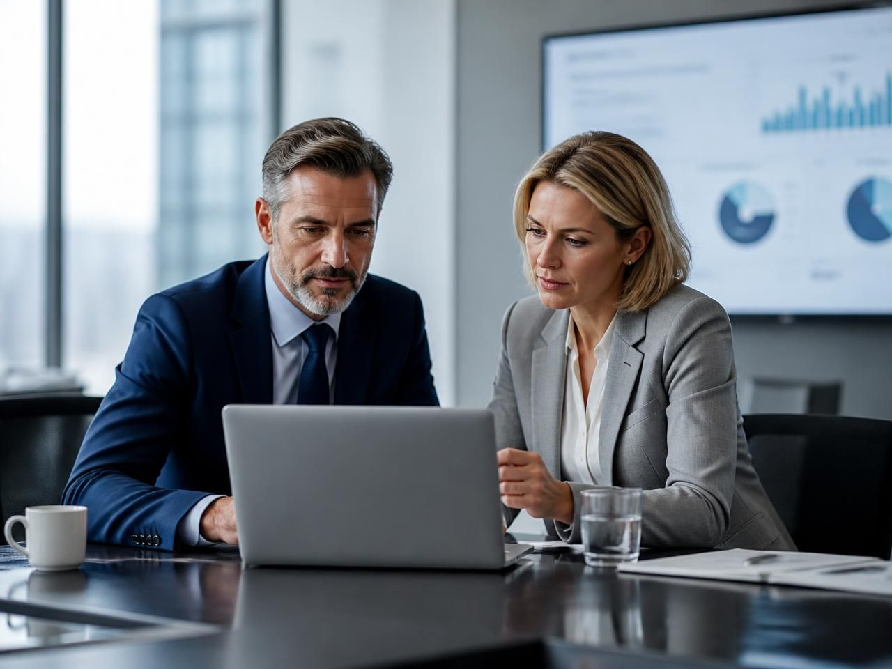 Enterprise executives reviewing an AI pilot business case and engagement scope with Pronix.ai.
